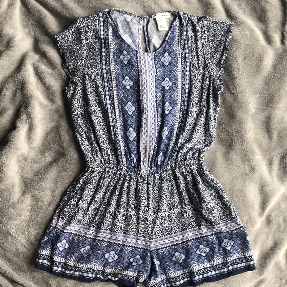 Aritsian NY Blue Print Romper